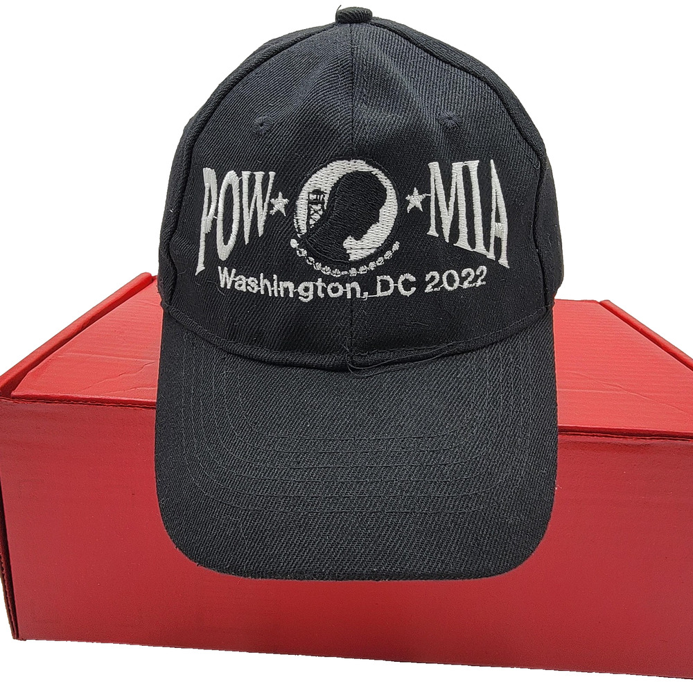 POW MIA Hat Cap Strap Back Washington DC 2022 Embroidered Mens Veteran Gift